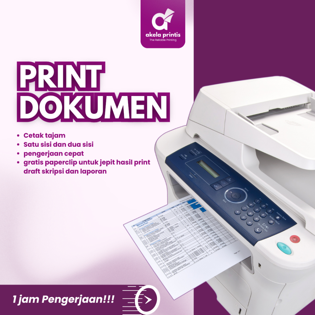 Jasa Print & Jilid Dokumen Murah | Skripsi, Proposal, Makalah | Cepat 3 Jam Selesai