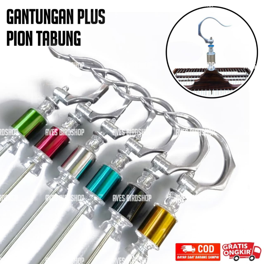 GANTUNGAN PLUS PION SANGKAR KOTAK MODEL TABUNG STENLIS