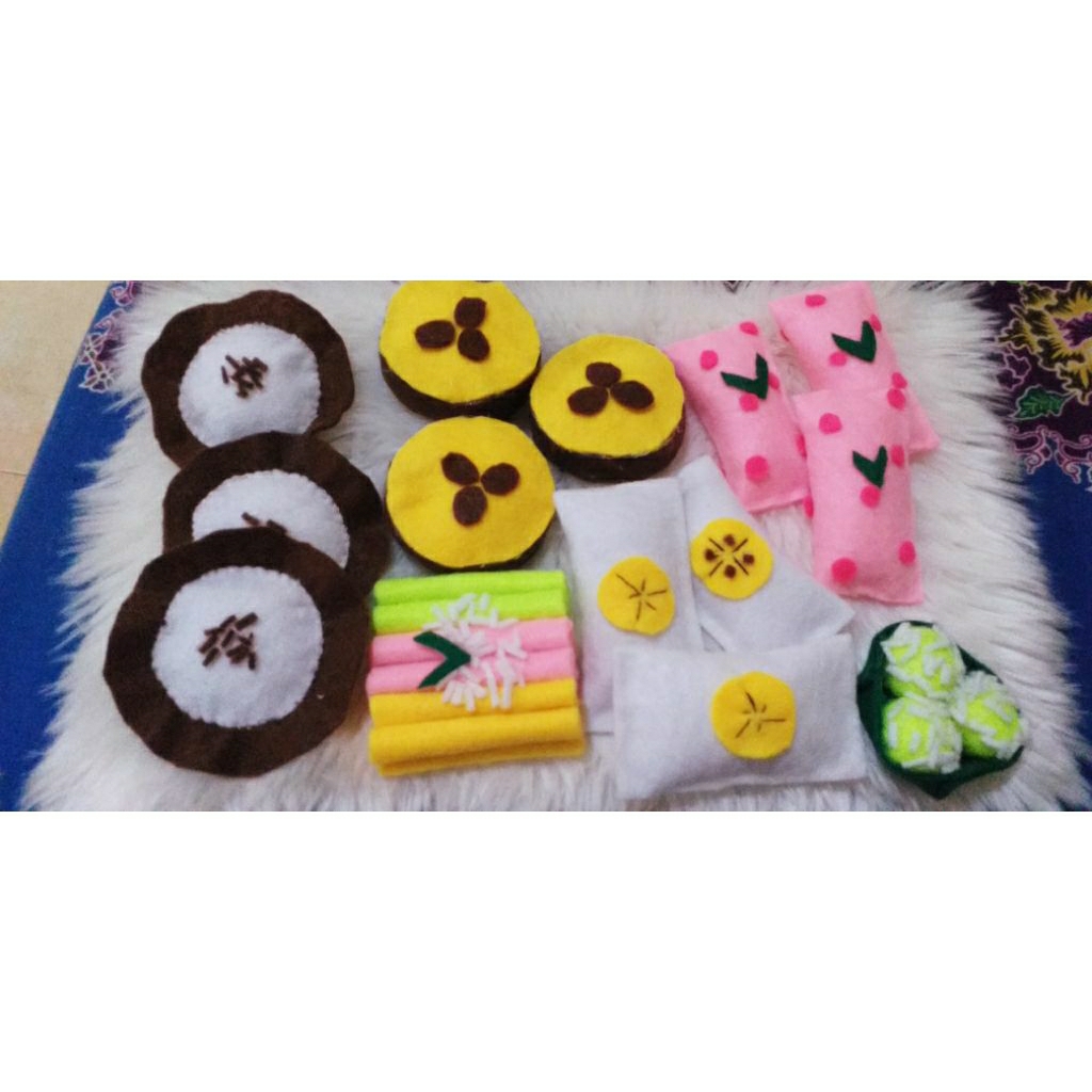 miniatur jajan pasar | kerajinan kain flanel