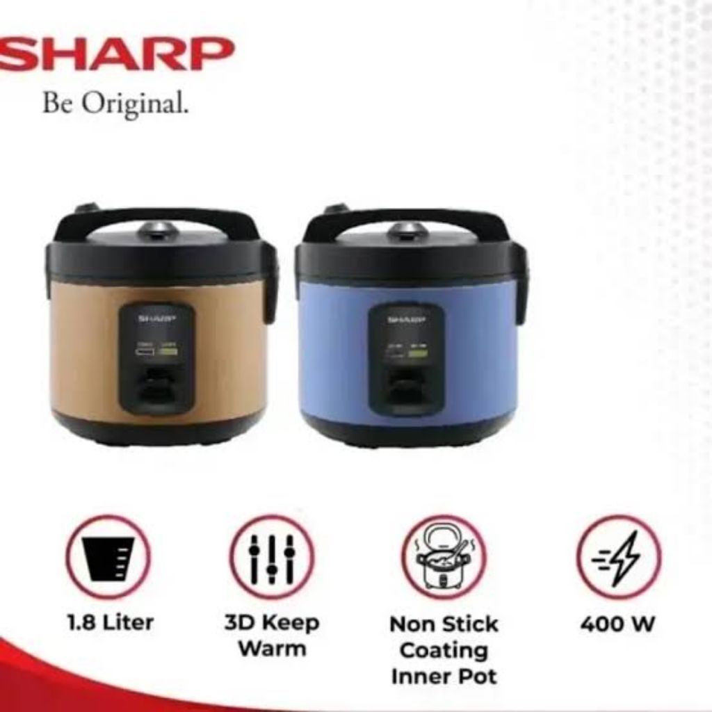 Rice Cooker Sharp KS-G18MH BZ Magic Com Sharp 1,8 Liter KSG 18 MH BZ Magic Com 3in1 Sharp KSG18MHBZ
