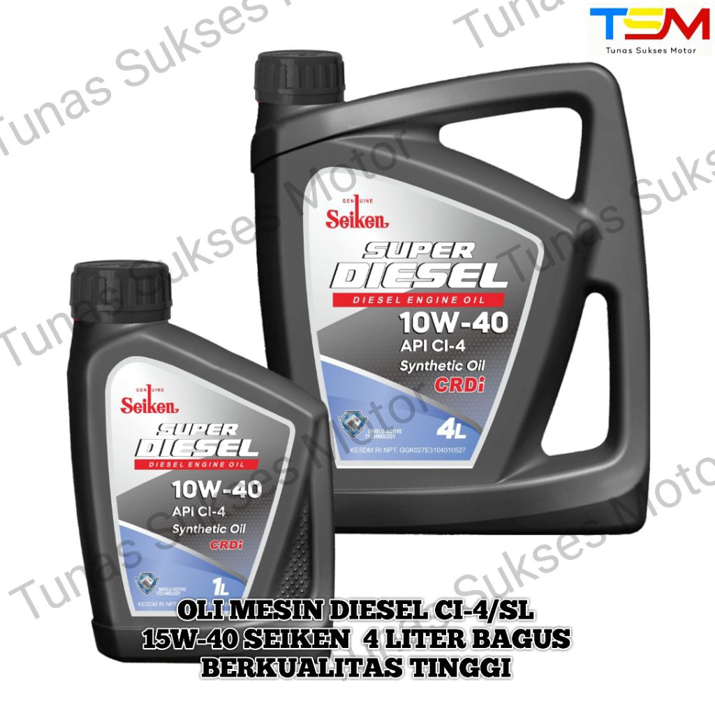 OLI MESIN DIESEL CI-4/SL 15W-40 SEIKEN  4 LITER BAGUS BERKUALITAS TINGGI