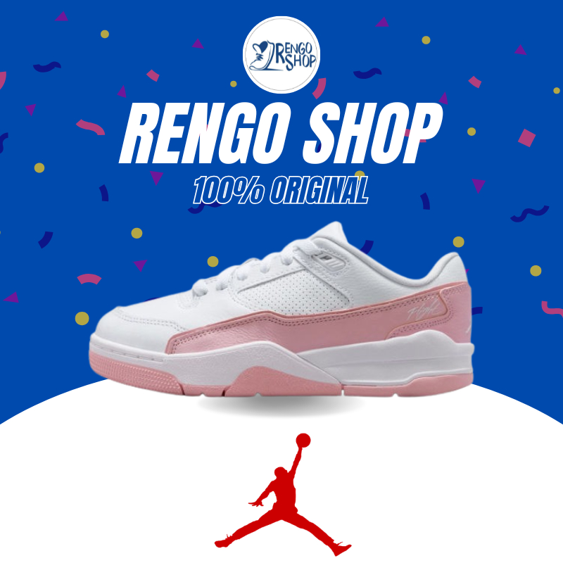 [Ori] Sepatu Jalan & Basket Wanita Nike Jordan Flight Court White Pink HF3333 161