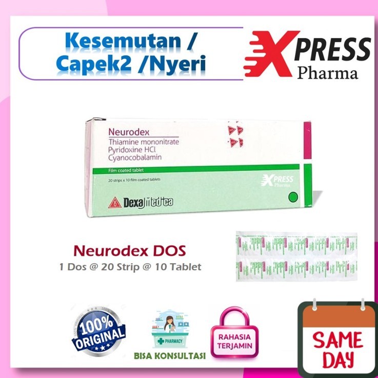 XPRESS  Neurodex DUS 200 tablet Obat Vitamin B Komplek Komplex Complek Complex B1 B2 B 12 Saraf Neur