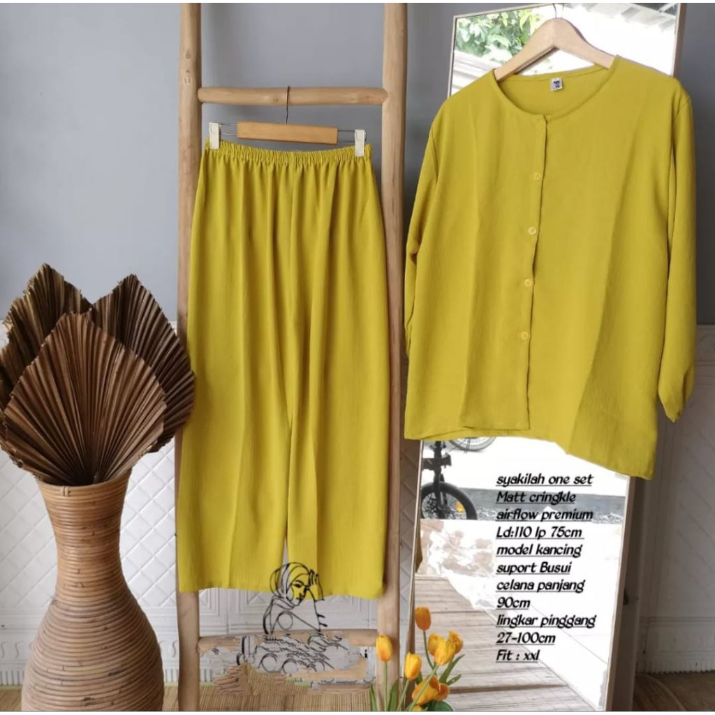 BIG SALE ONE SET WANITA CRINGKEL ANDIN/SETELAN WANITA VIRAL/SETELAN TERLARIS MASAKINI