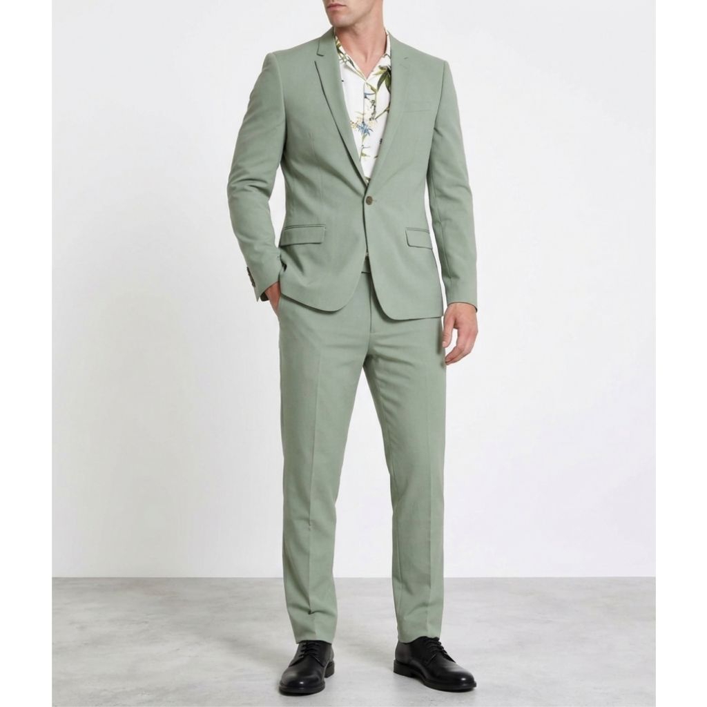Setelan Pria Blazer & Celana Sage Green | Blazer Pria Sage Green | Celana Pria Sage Green