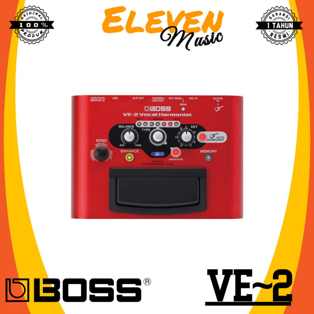 Boss VE-2 Vocal Harmonist Effects Processor Portable Vocal Processor BOSS VE2