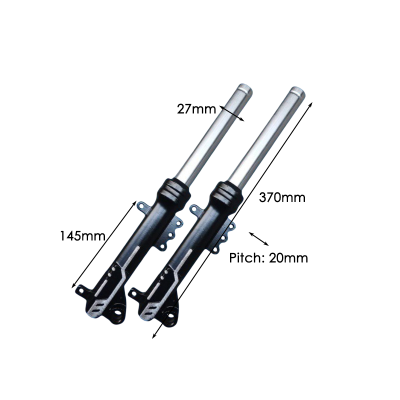 ZYL 1 Set 370mm T60 Shockbreaker Hidrolik Depan Sepeda Listrik / Front Fork Shock Motor