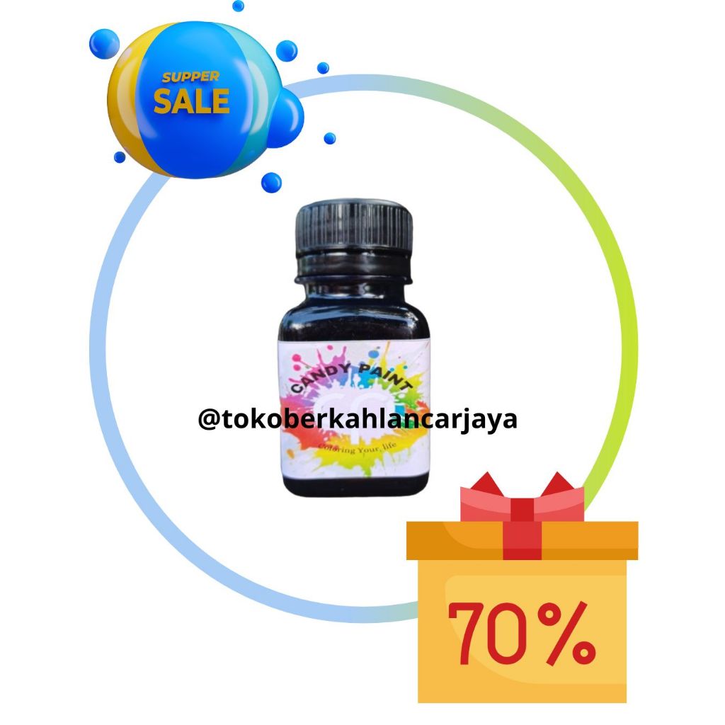 (OLES) 50 ML CANDY PAINT CAT OLES / CAT PEWARNA LOGAM / CAT PELAPIS VELG MOTOR PERMANEN