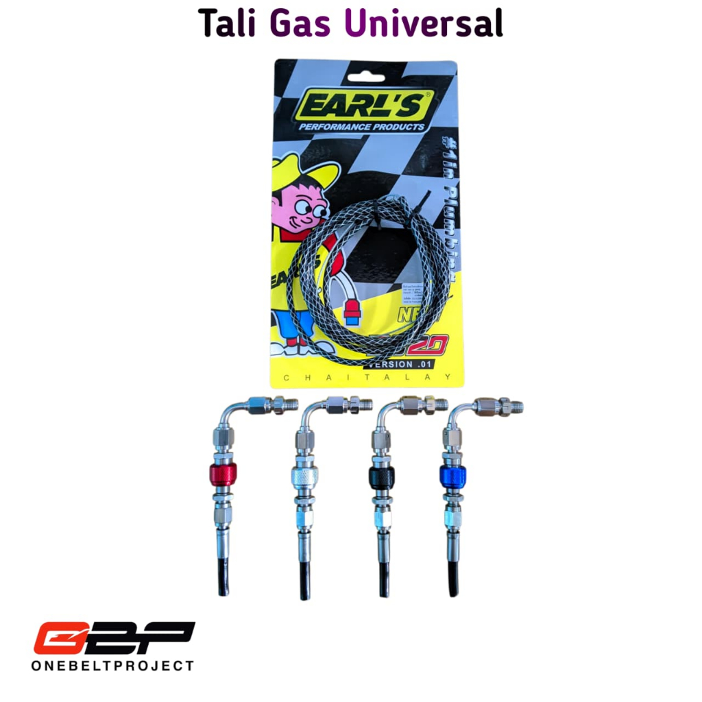 Kabel Gas L Fitting Stainless Gas Spontan Earl's Universal