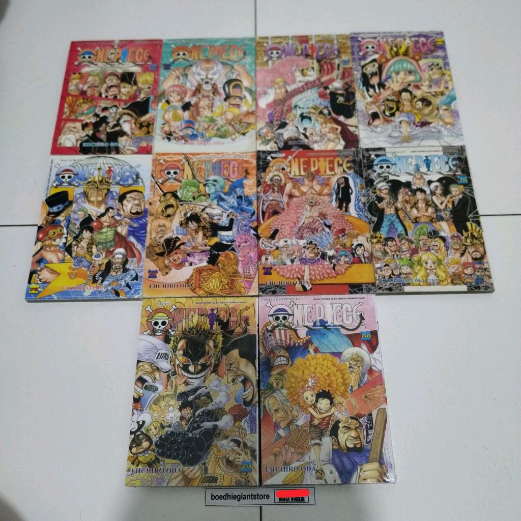Komik One Piece 71-80, 10 bk paketan, kolpri + segel, TS