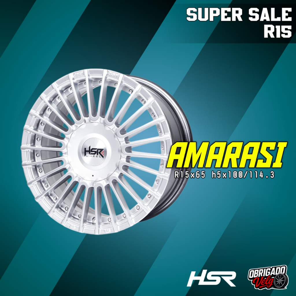 velg silver r15 grandmax luxio innova panther rush terios ring 15 HSR AMARASI / HSR Obrigado wheel
