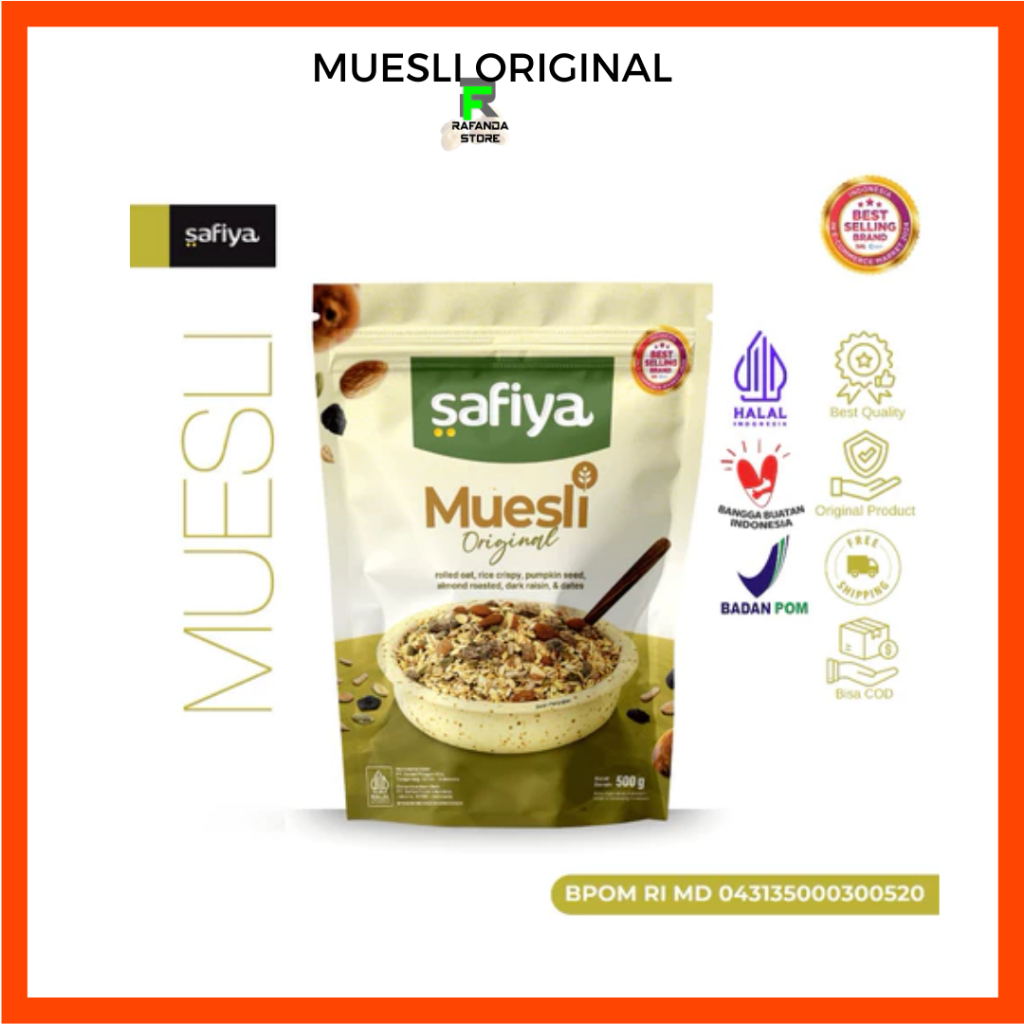 Muesli ORIGINAL by Safiya / Muesli Sereal Oatmeal bergizi / Sereal Diet / Makanan sehat