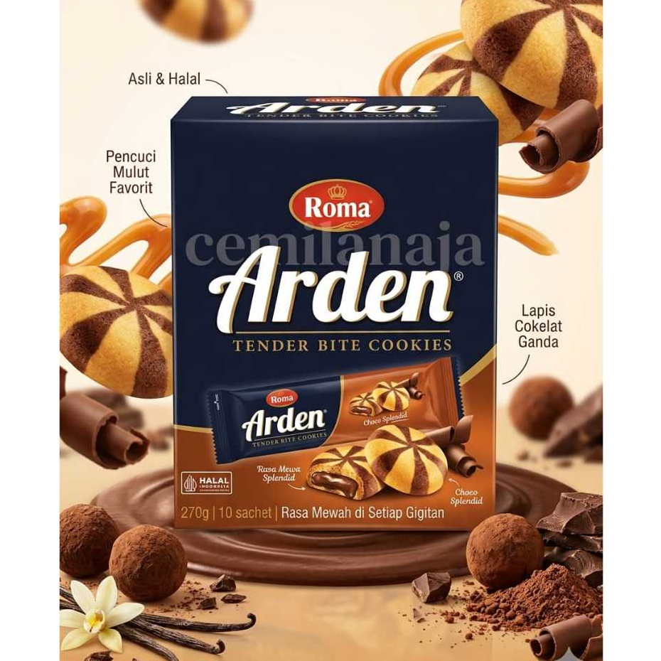 Roma Arden  Box Biscuit Cookies Biskuit Arden Isi Coklat