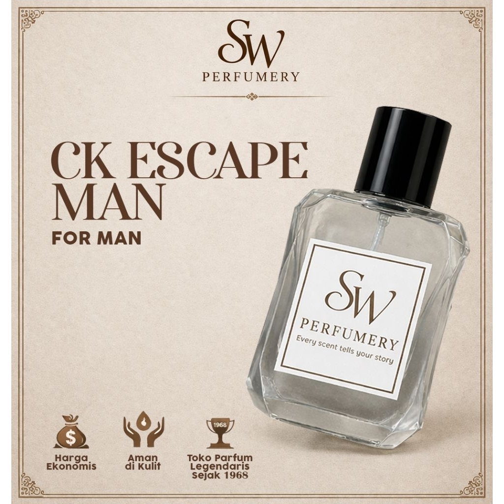 Parfum Pria Ck Escape Man Parfume cowok -Sari Wangi Parfum Tahan Lama 24 Jam