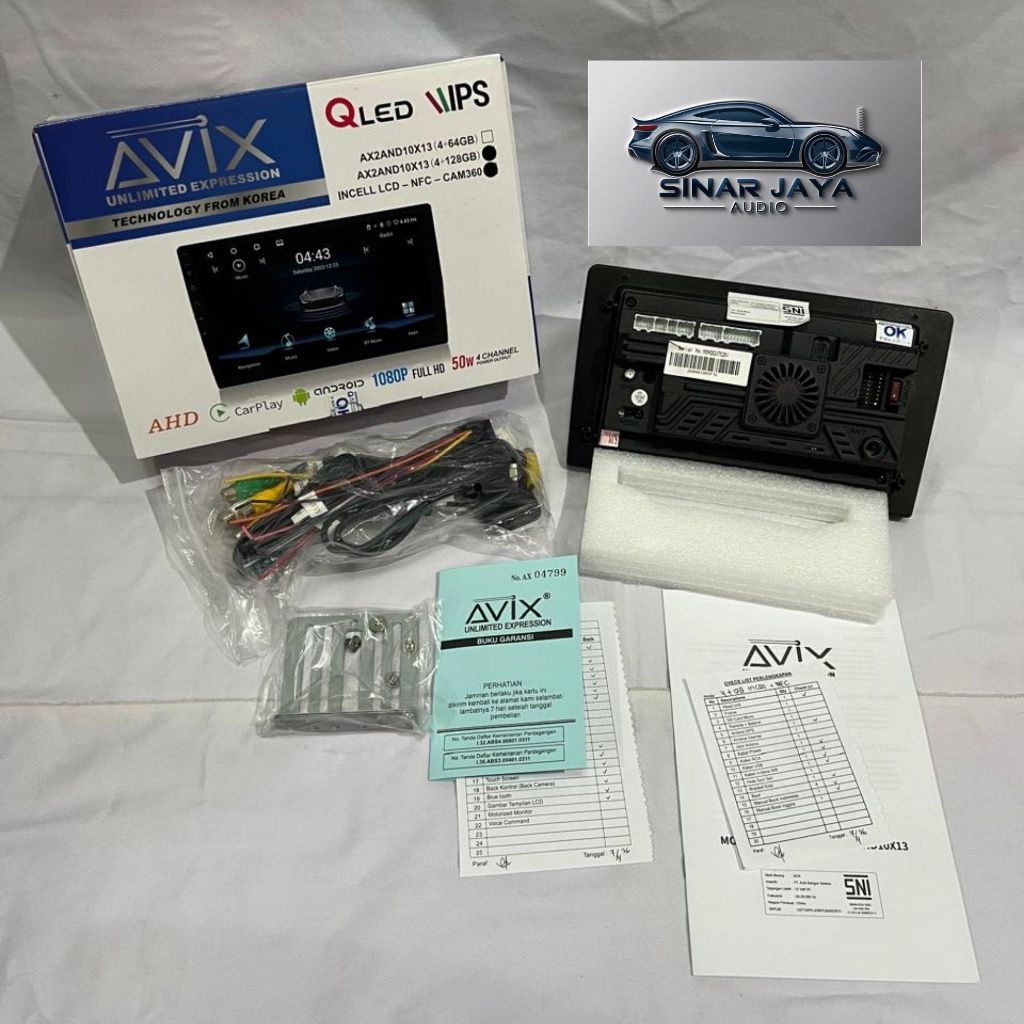 Head Unit Android 9 Inch AVIX AX2AND10X3 Ram 4+128 GB Fitur NFC Support Kamera Mundur AHD Support Ka