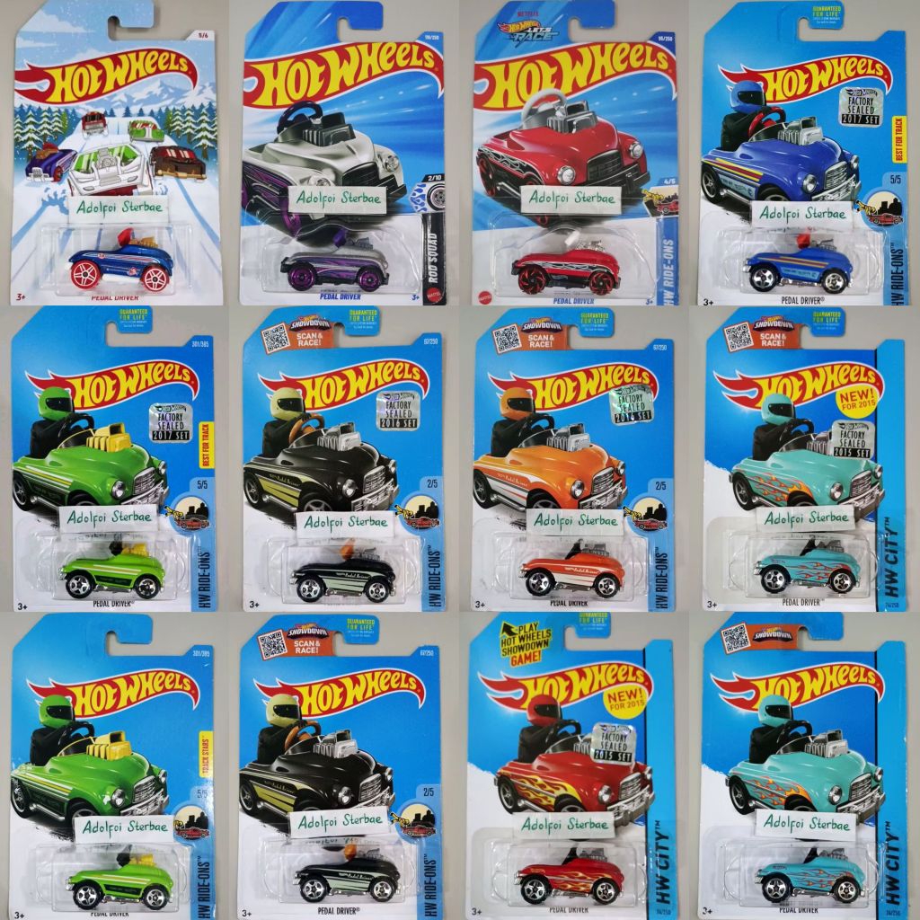 hotwheels hot wheels pedal driver factory sealed th reg best for track stars hw ride-ons hw city thr