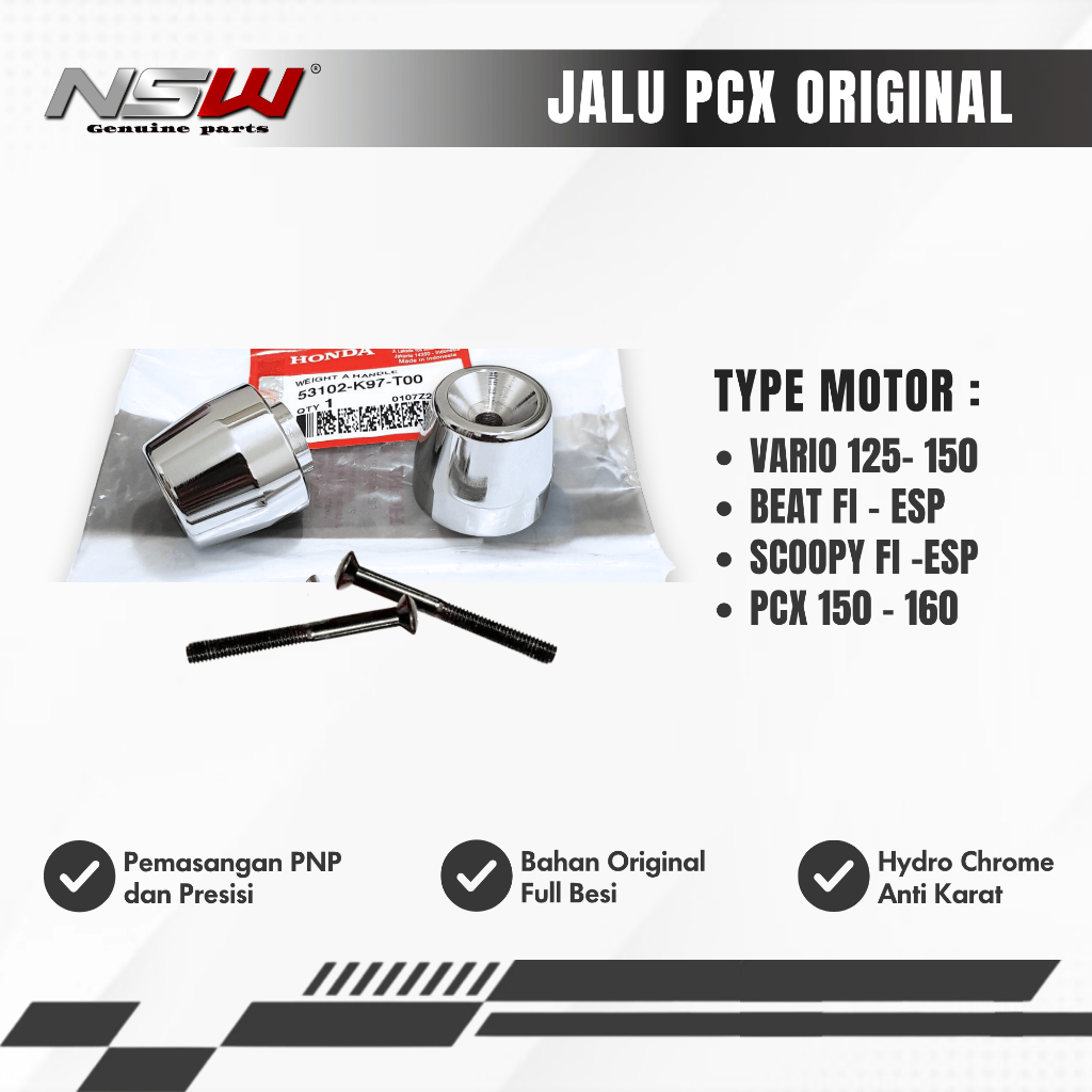 JALU STANG PCX 150 STANDAR Jalu Stang Bubut JALU PCX CROM JALU PCX BUBUT JALU VARIO 160 NEW