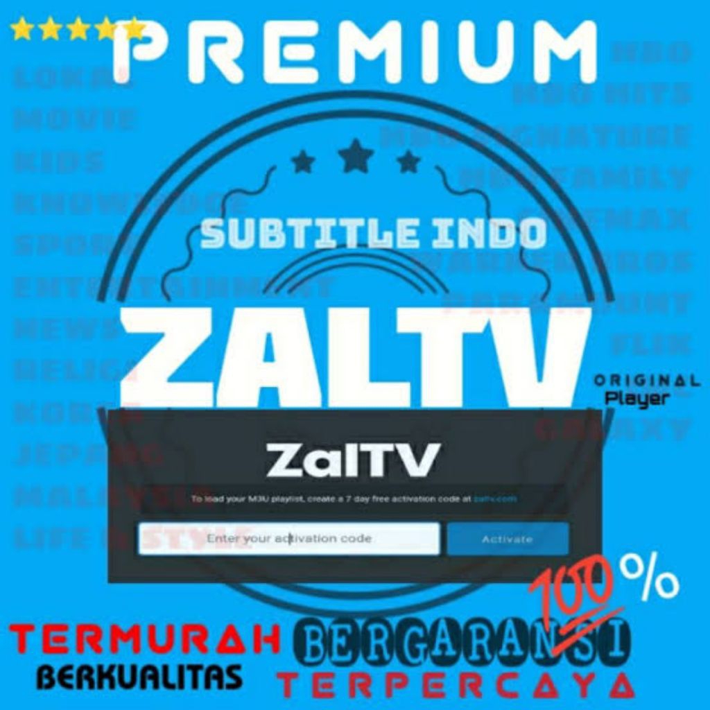 1 Tahun aktifasi ZalTV c0de Premium garansi 100%