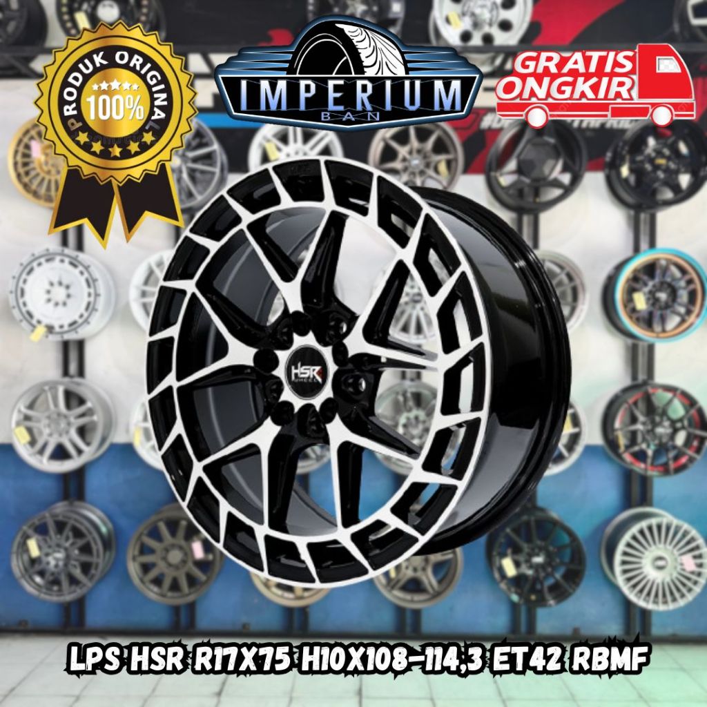 Velg Racing Original HSR LPS R17 Lubang 5X100/114.3 Pelek mobil Avanza New Xenia New Yaris Cros Rush
