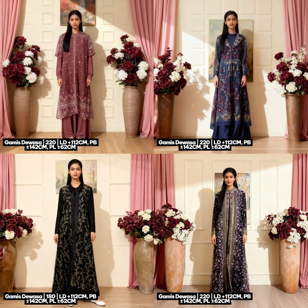 2 IN 1 SET GAMIS/GAMIS OUTER INNER CEWEK DWS