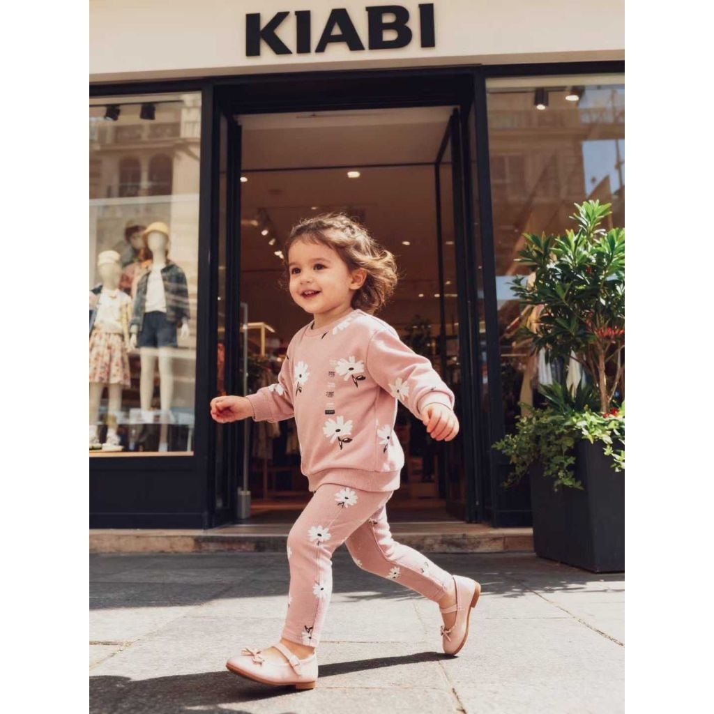 Kiabi - Set Sweater Legging Pink Bunga / Set bayi perempuan