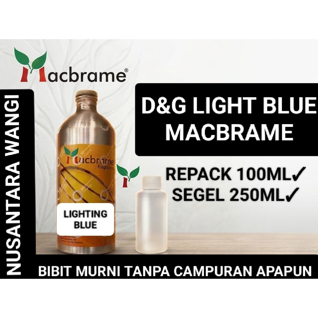LIGHTING BLUE MACBRAME / D&6 LIGHT BLUE MACBRAME 100ML & SEGEL 250ML / BIBIT PARFUME MURNI MACBRAME 