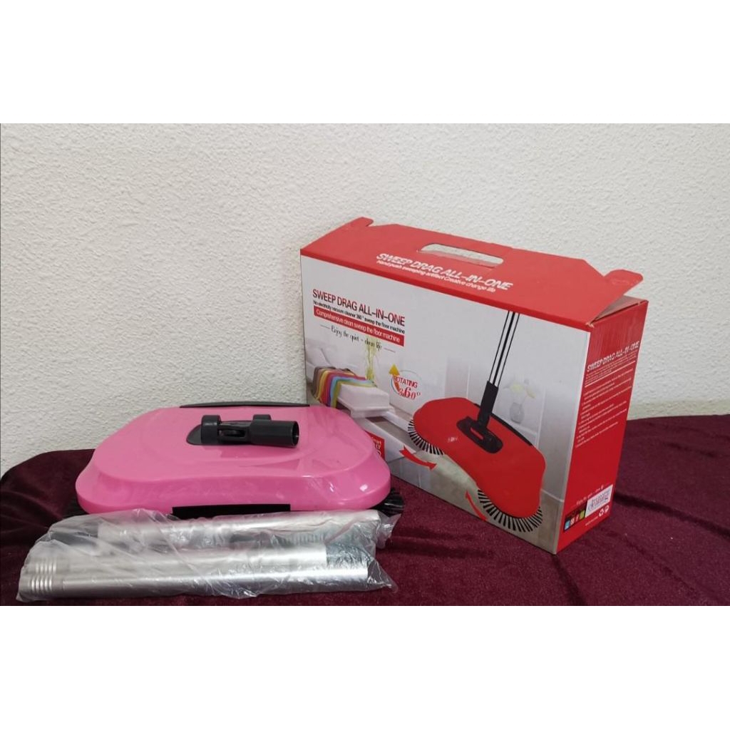 Sapu Otomatis Sweep Drag All in One Super Broom Pembersih Debu Lantai