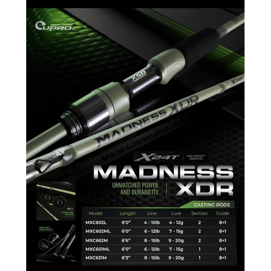 Joran EUPRO MADNESS XDR | SPINNING & BAITCASTING | 602ML | 6-12lbs