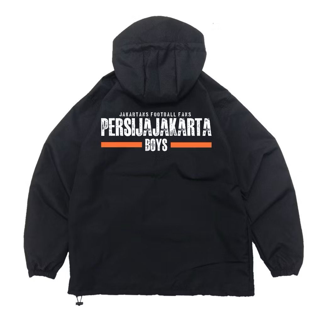 Sunflowerclub Jaket Cagoule Gropcore Sablon Ultras Casual Persija Jakarta Waterproof Unisex