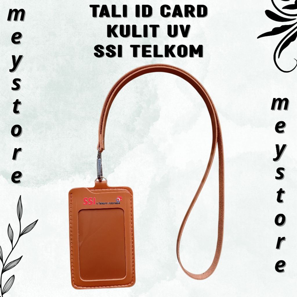 Tali ID CARD Kulit UV Premium SSI Telkom / Lanyard Holder Kulit UV [READY STOCK] Termurahh Harga Gro