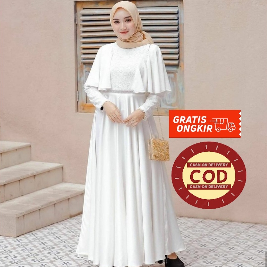MRA - Baju gamis wanita terbaru gamis Dewasa kekinian modern 2021 wanita dress Syirin maxy