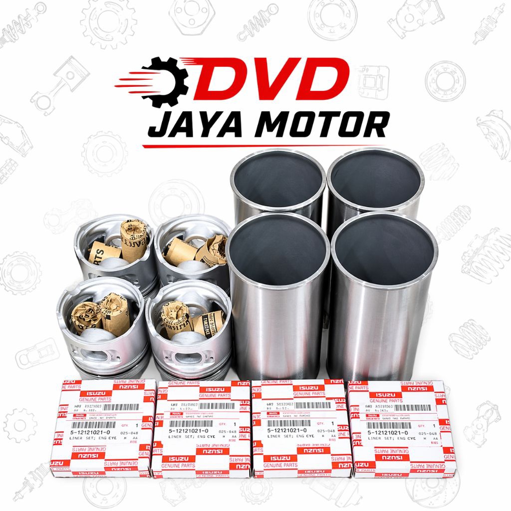 Liner Set Kit Boring Ring Seher Piston 3 Ring Mesin Isuzu C240 1Set
