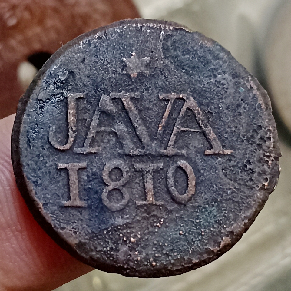 Koin Kuno Indonesia (Java (Indonesian States)) 1/2 Stuiver - Louis Napoleon Tahun 1810