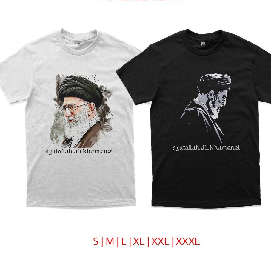 Kaos ayatollah ali khamenei kaos tokoh ayatollah ali khamenei combed 24s
