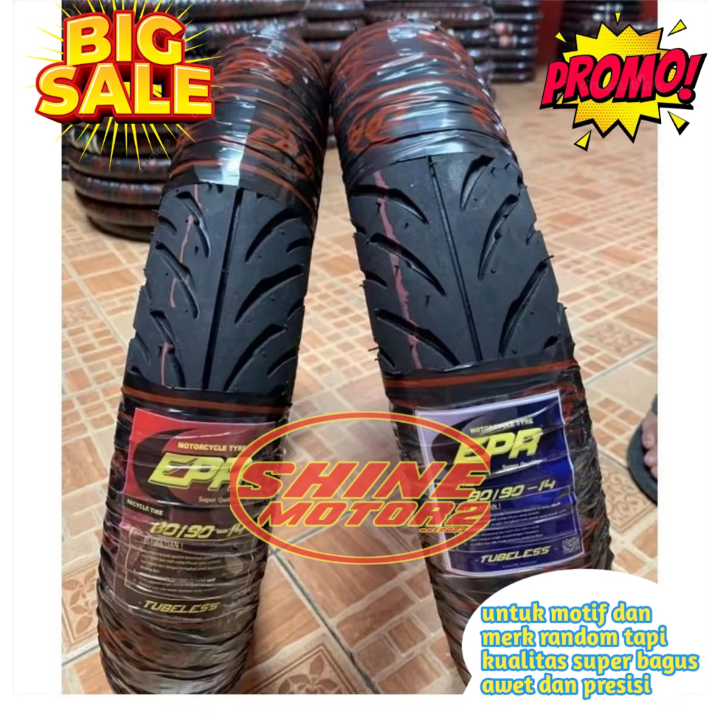 Ban Motor Second Sepasang Mp27 Ring 14 Alloy 80/90 90/90 Untuk Beat Vario Mio