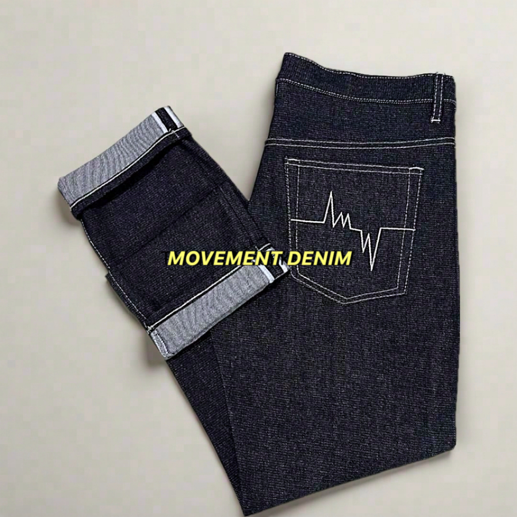 CELANA DENIM SELVEDGE ACCENT Celana Denim Selvedge 15 oz Kaku Accent Black indigo
