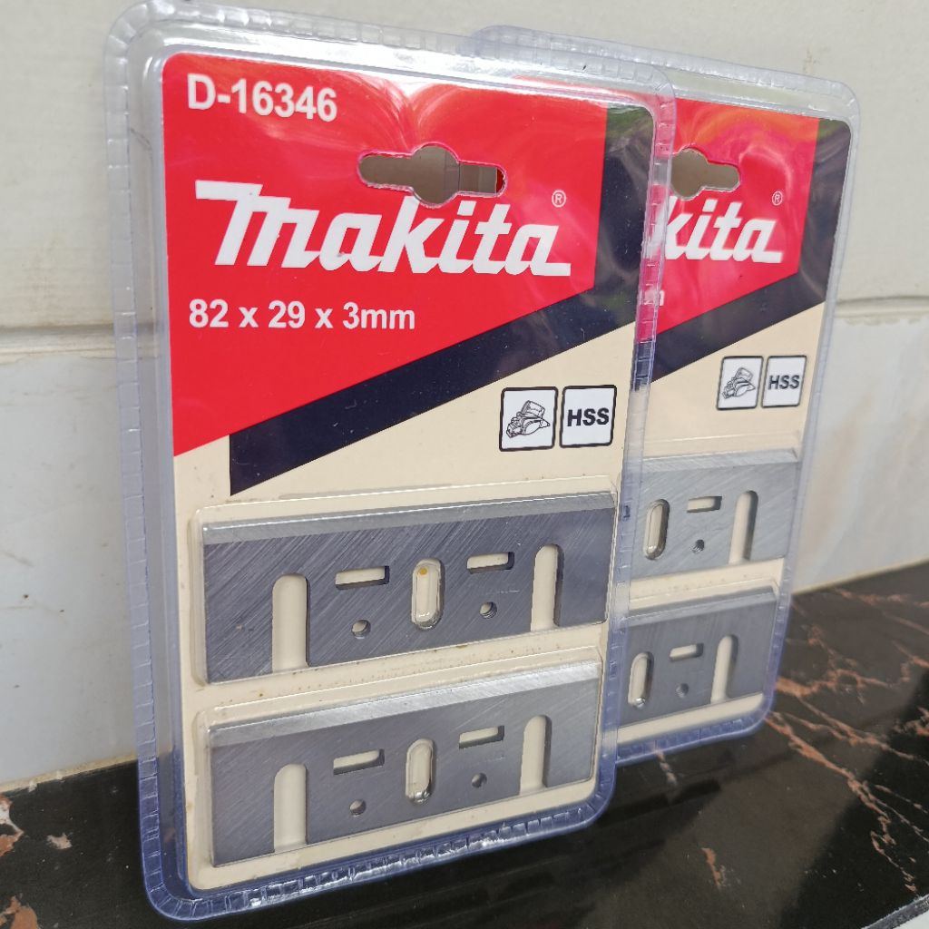 Mata Pisau Serut Makita D-16346 Planer Blade 82mm HSS Asli Ketam Pasah Kayu Mesin Planner Suku Cadan
