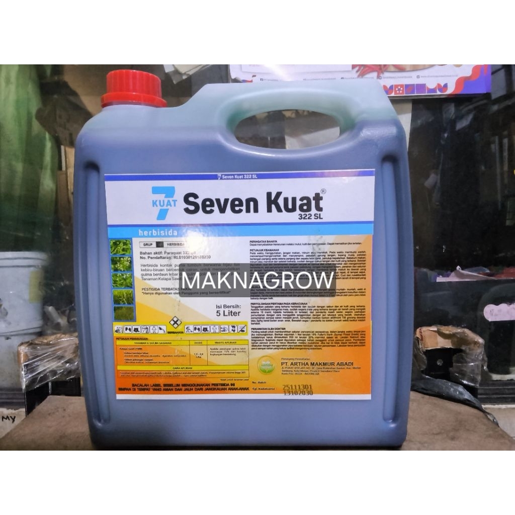 Herbisida kontak SEVEN KUAT 322 SL Racun rumput 5 liter