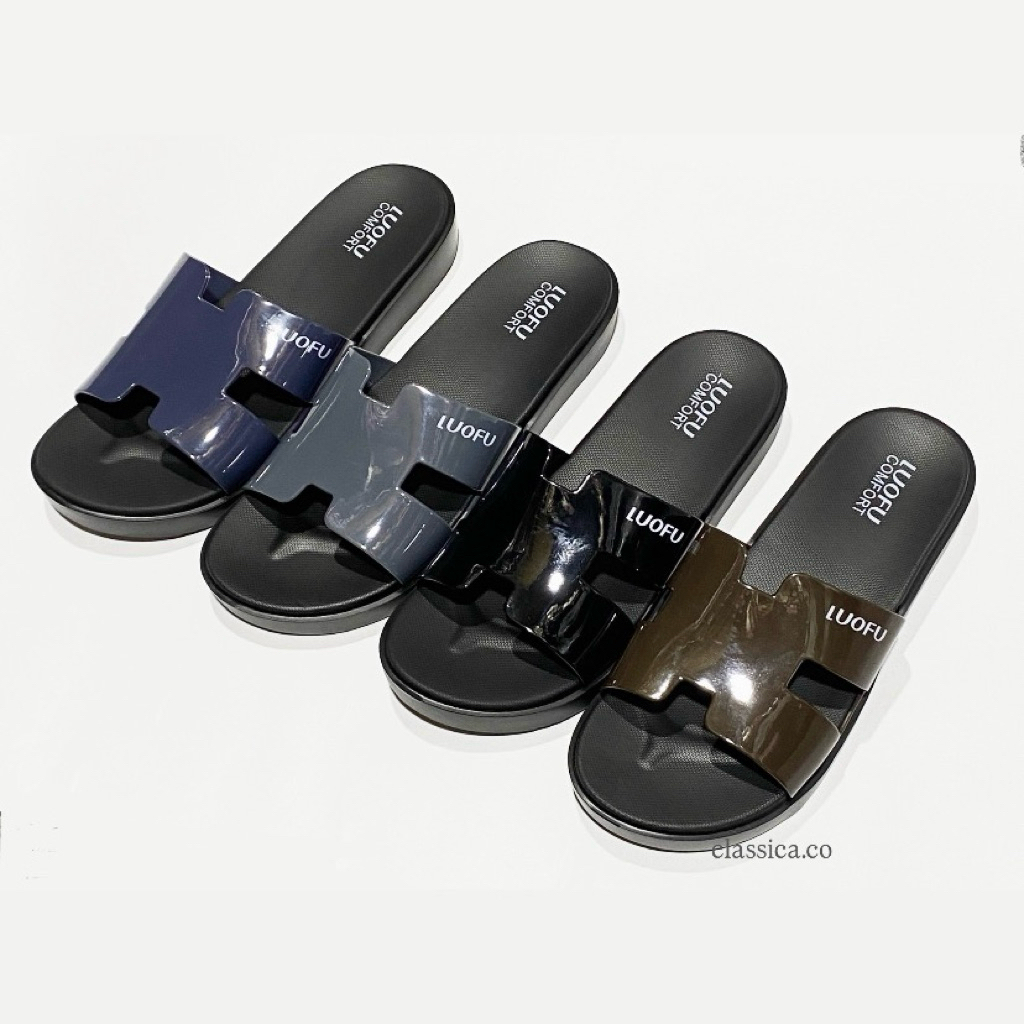 LUOFU sandal selop teplek model H sandal luofu wanita sandal kokop fashion (E-7199)