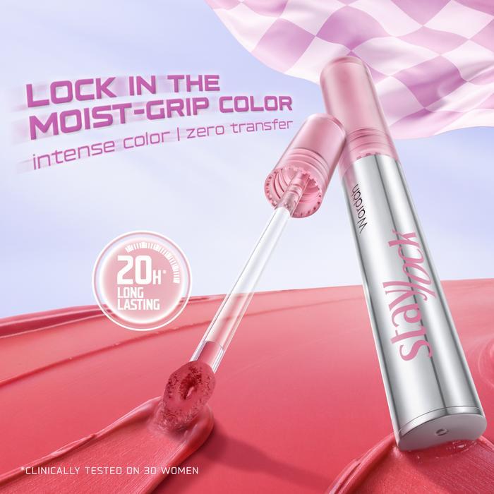 Wardah Staylock Lip Matte: 20H+ Lip Cream Tahan Lama, Transferproof, Foodproof, Diperkaya Hyaluronic