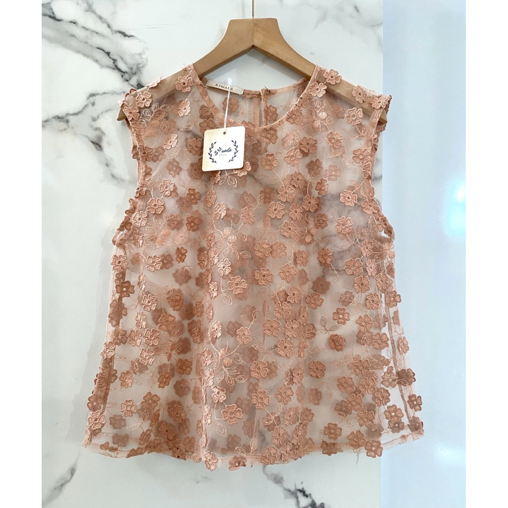 Sleeveless Blouse brokat / blouse crop blouse / blouse brokat / baju kondangan / crop top