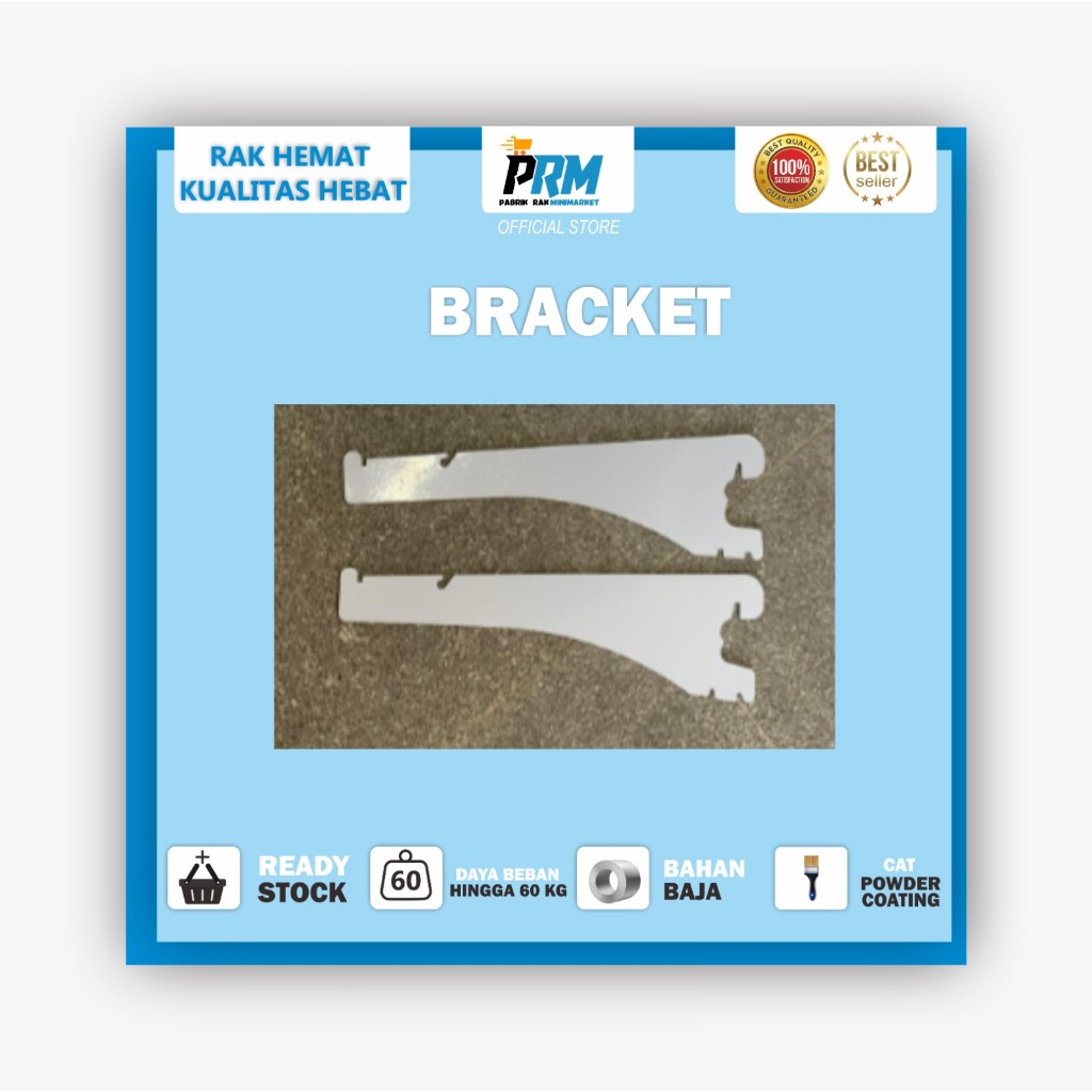 Bracket Penyangga Shelving Rak Gondola Minimarket Termurah