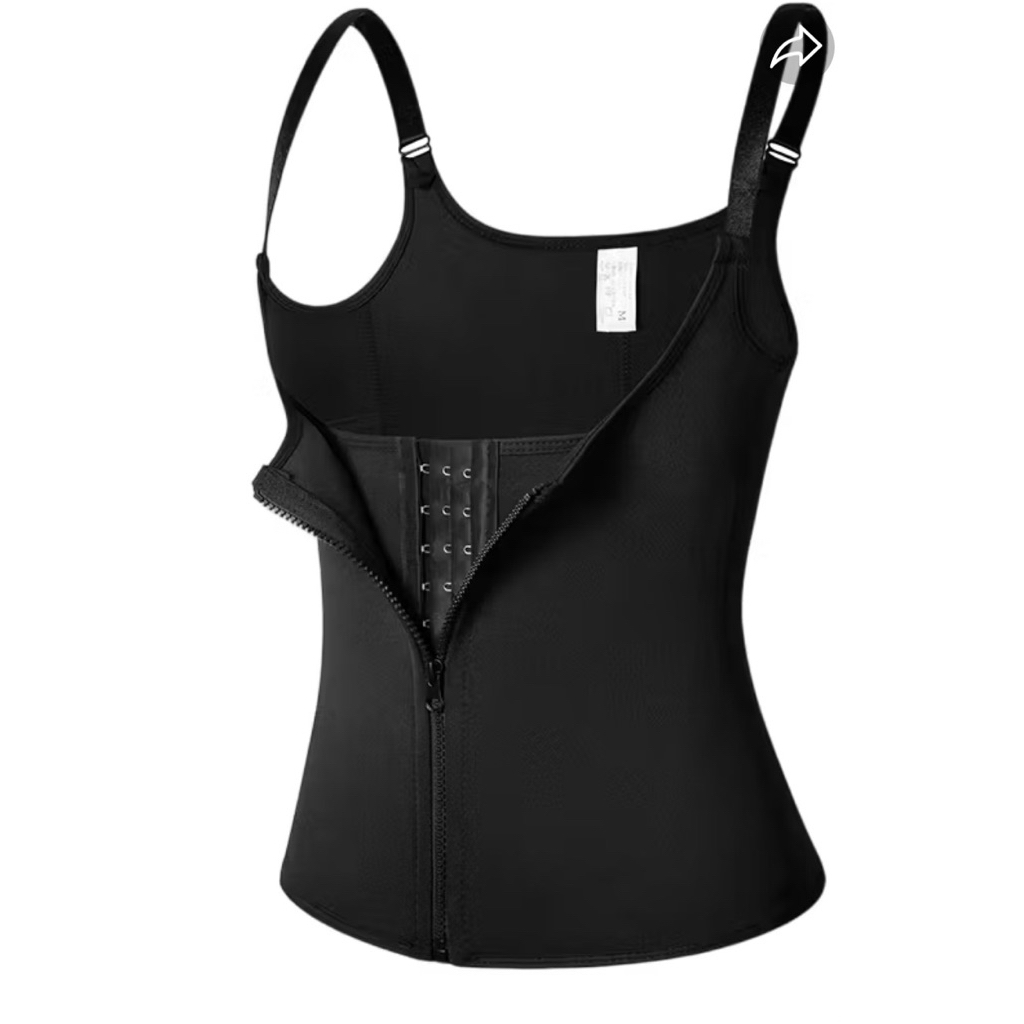 Korset Pelangsing Wanita - Model Tank Top 2 Lapis, Hitam, Size S-4XL