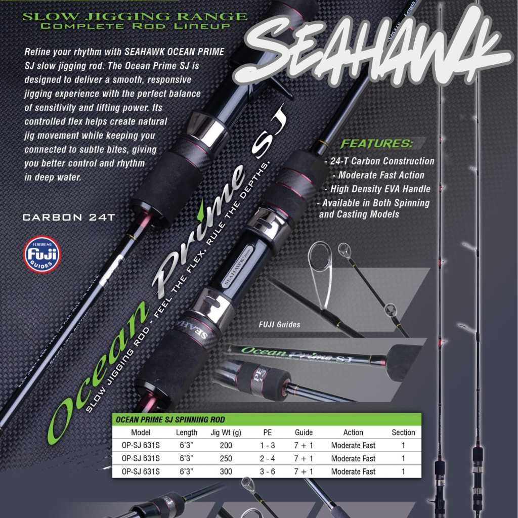 Joran Jigging SEAHAWK Ocean Prime Slow Jigging One Piece Rod