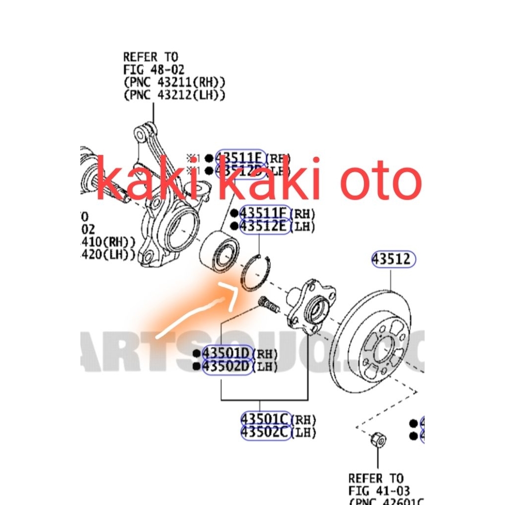 Snap ring snapring bearing lahar ring kancing bearing roda depan vios lama soluna