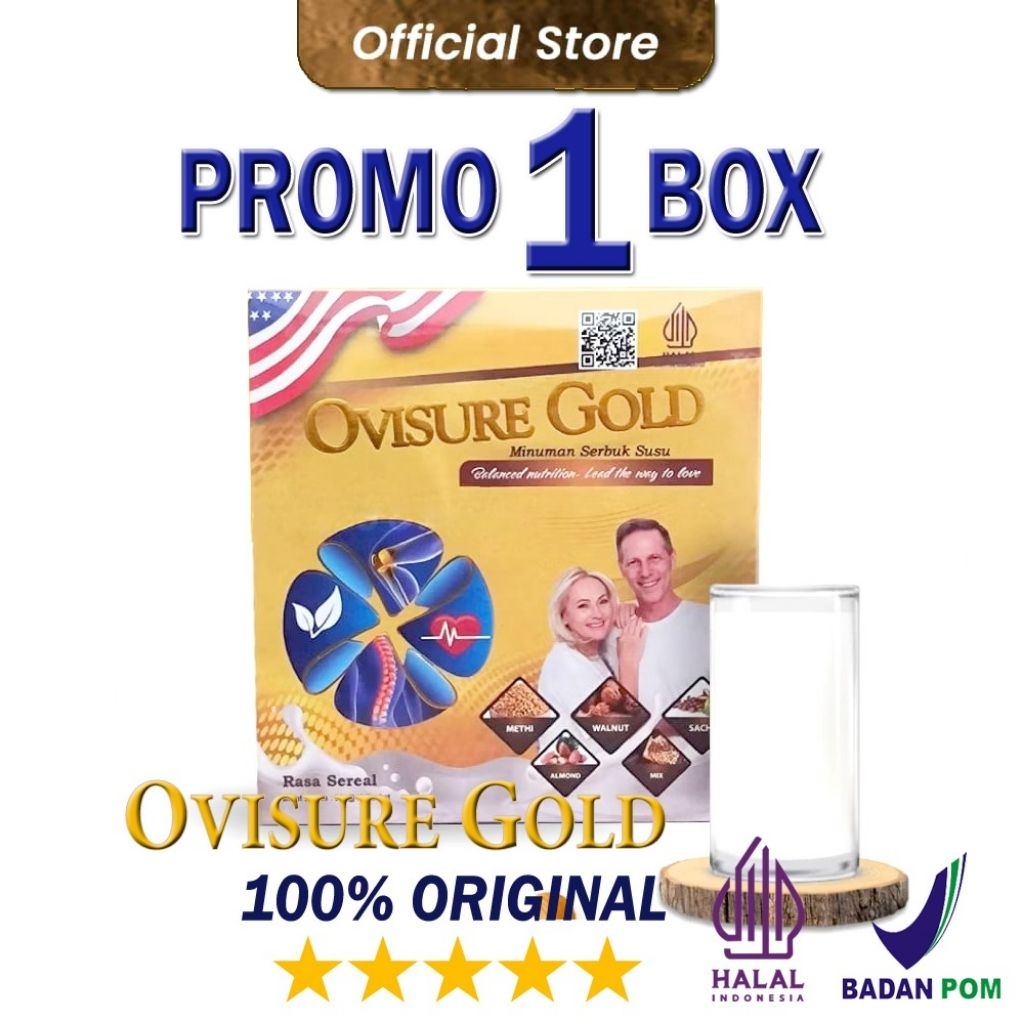 TERLARIS NEW OVISURE GOLD MILK ORIGINAL USA - SUSU OVISURE GOLD ASLI 100% PENGOBATAN PENGUATAN TULAN