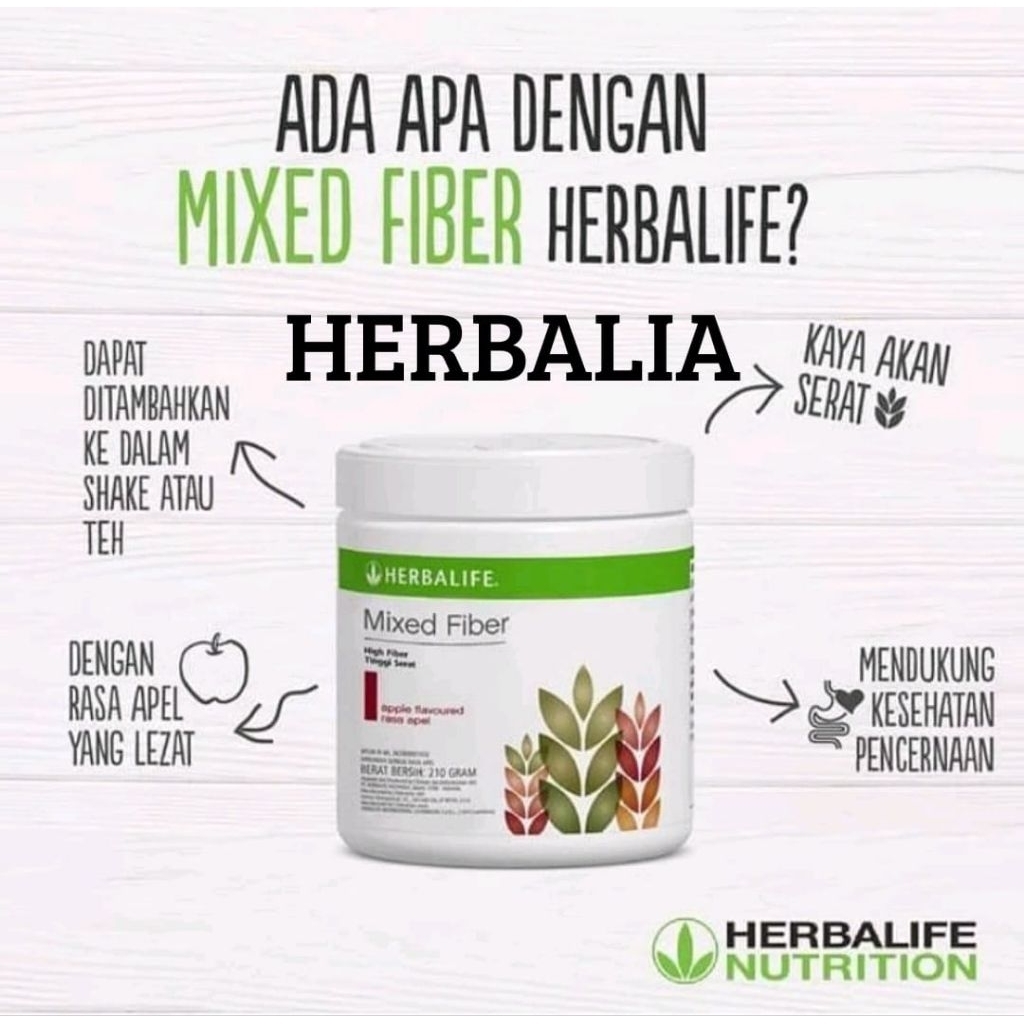 Herbalife Mixed Fiber - Membantu Menurunkan Kolesterol, Menjaga Kesehatan Pencernaan, Membantu Menur