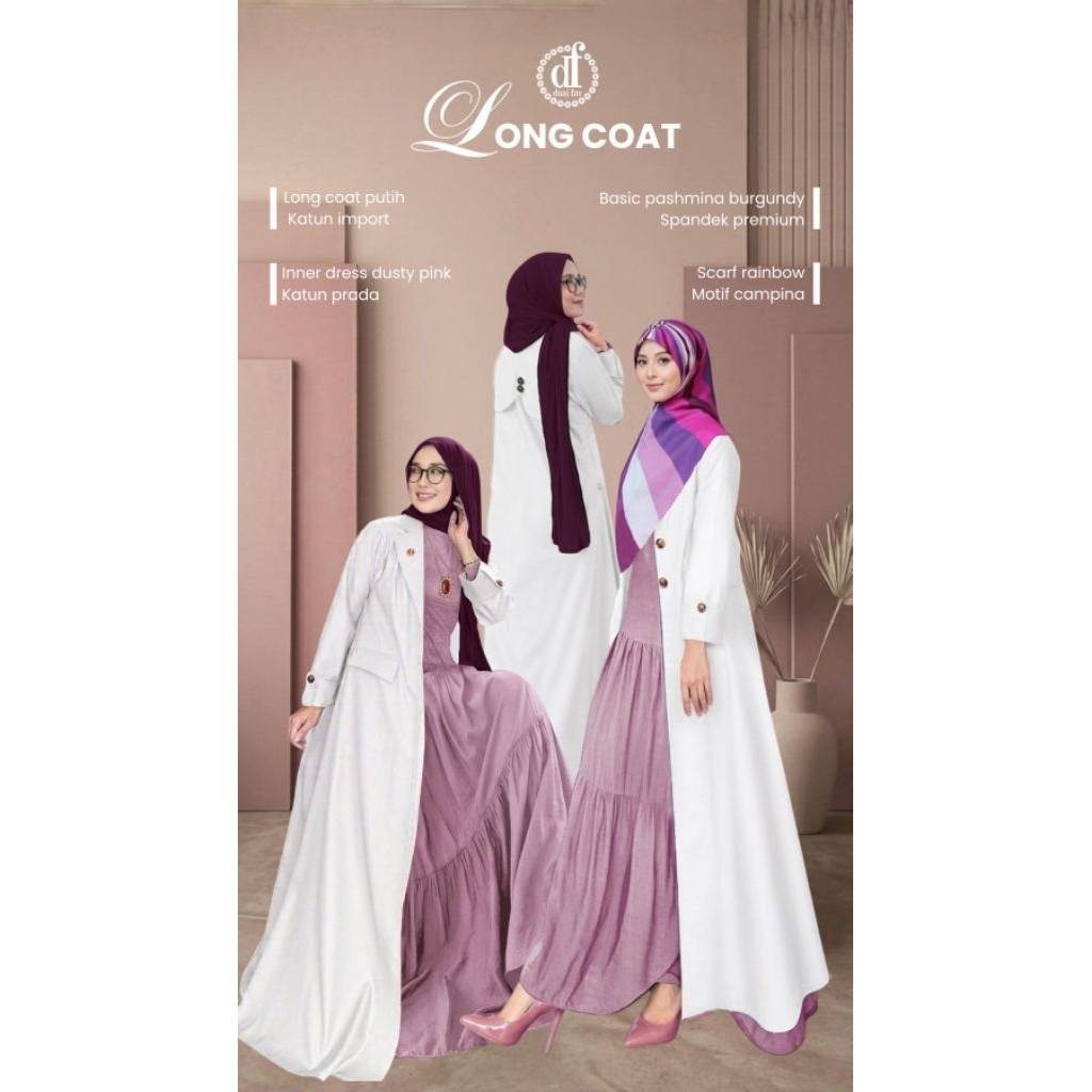 LONGCOAT by DUAIFAV/OUTER TERBARU KEKINIAN/DRES TERBARU