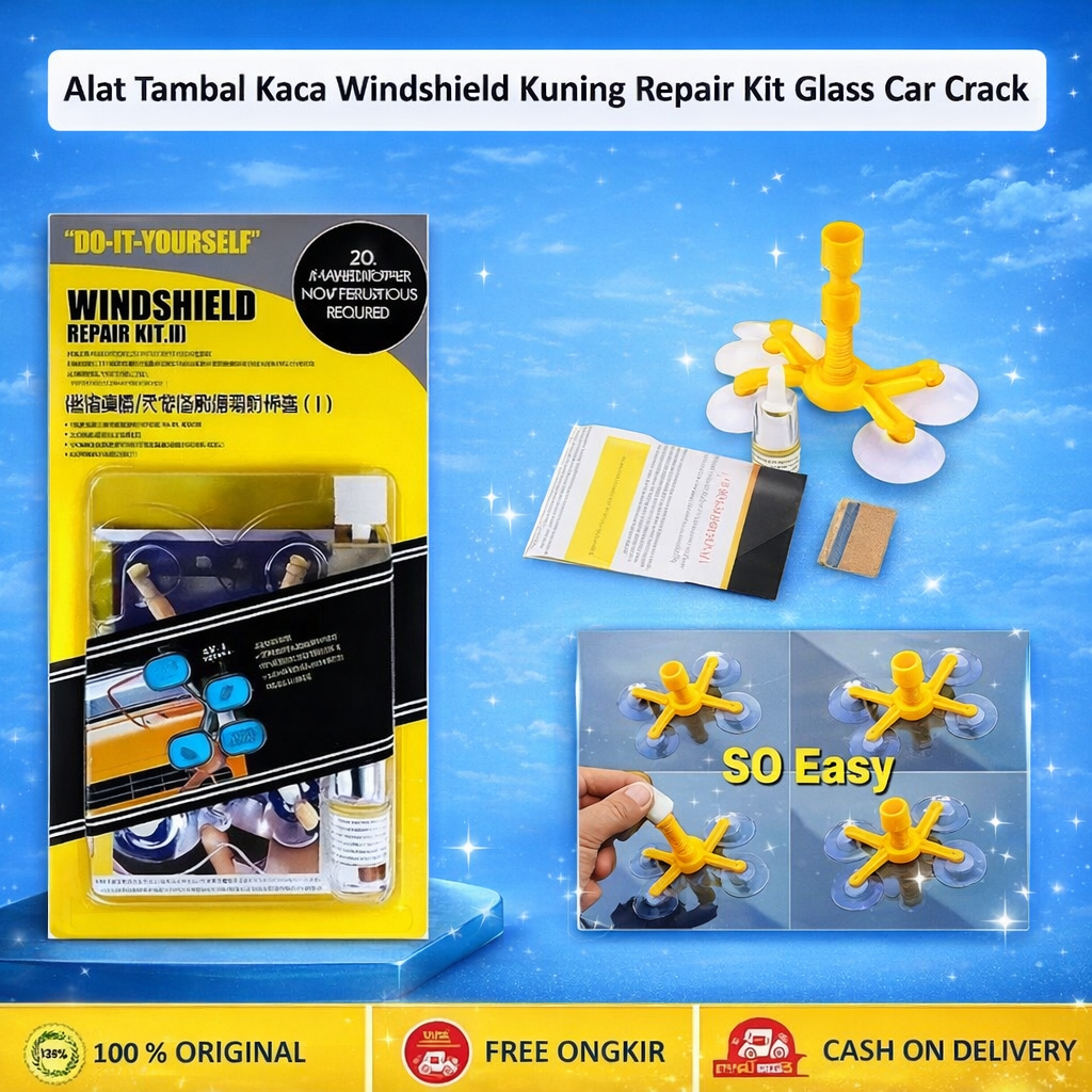 Lem Kaca Mobil Retak Wiendshield Car Crack Glass Repair Kit Lem Kacamata Retak