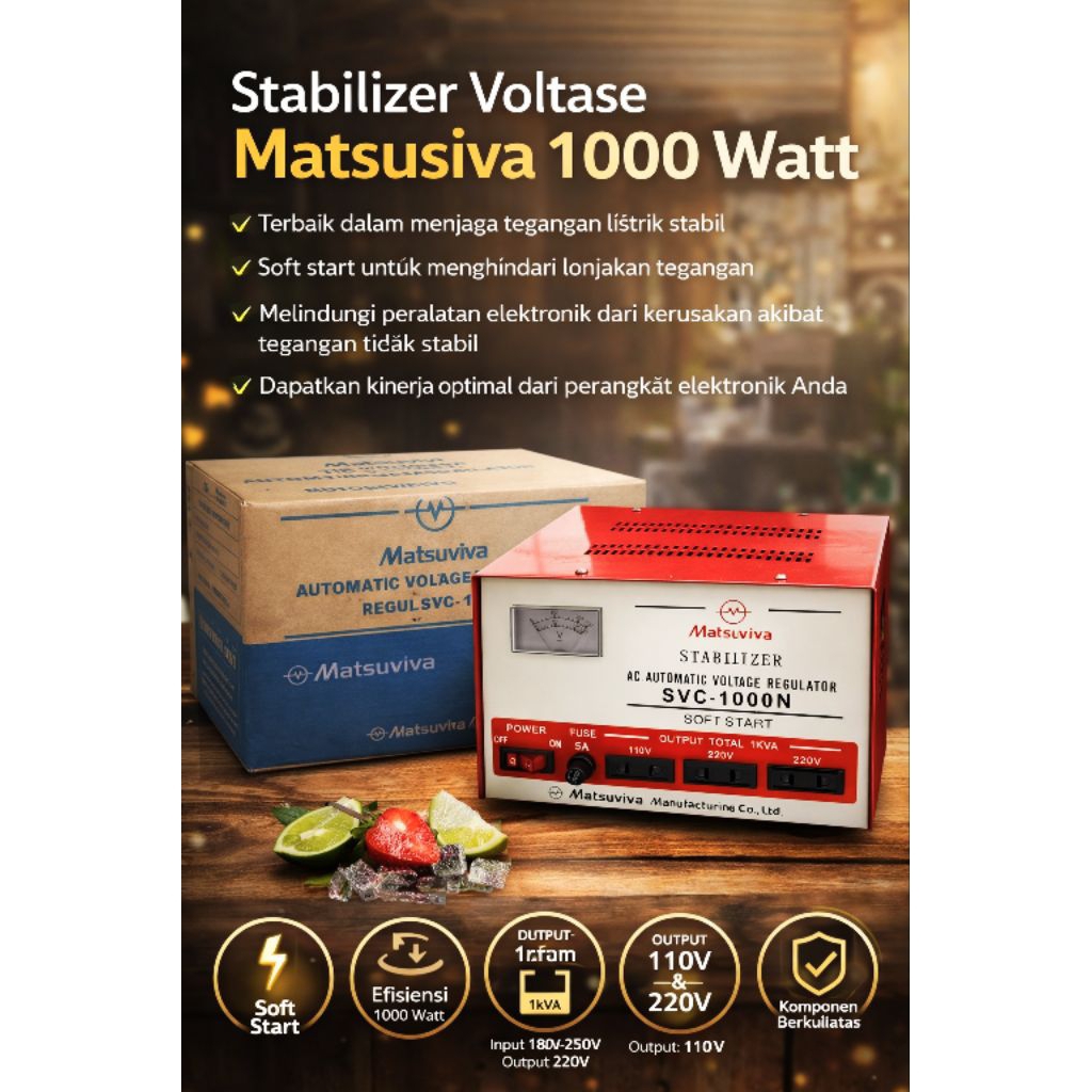 stabilizer Tegangan listrik Matsusiva 1000 watt